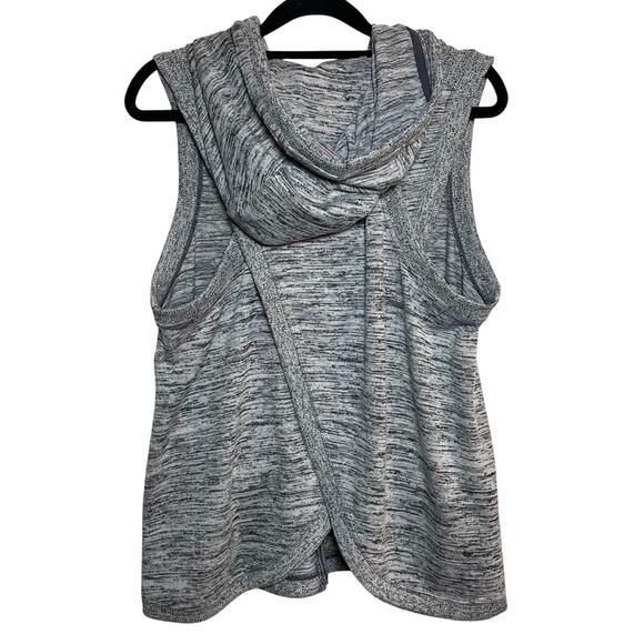 Athleta Blissful Balance Open Back Zip Up Hoodie Vest Gray Size Small Athleisure - Picture 4 of 10